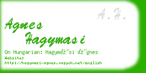 agnes hagymasi business card